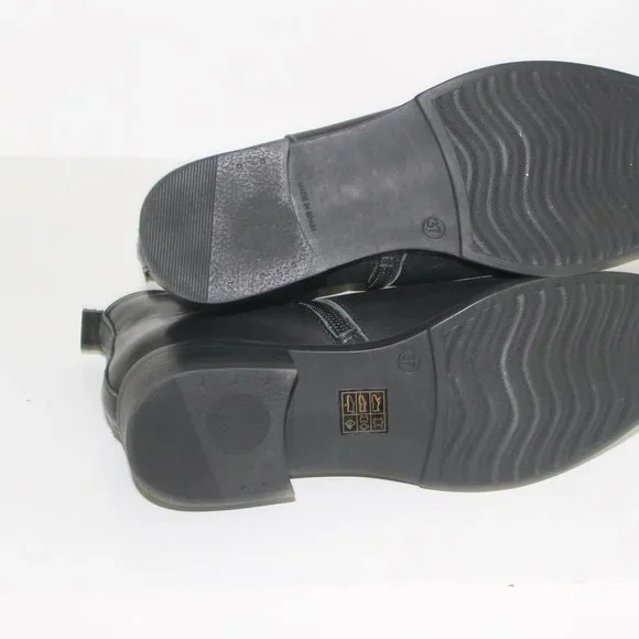 NEW Narf Genuine Leather Ankle Black Boots Womens Sz 37 / 6.5 made in Spain - Picture 8 of 8